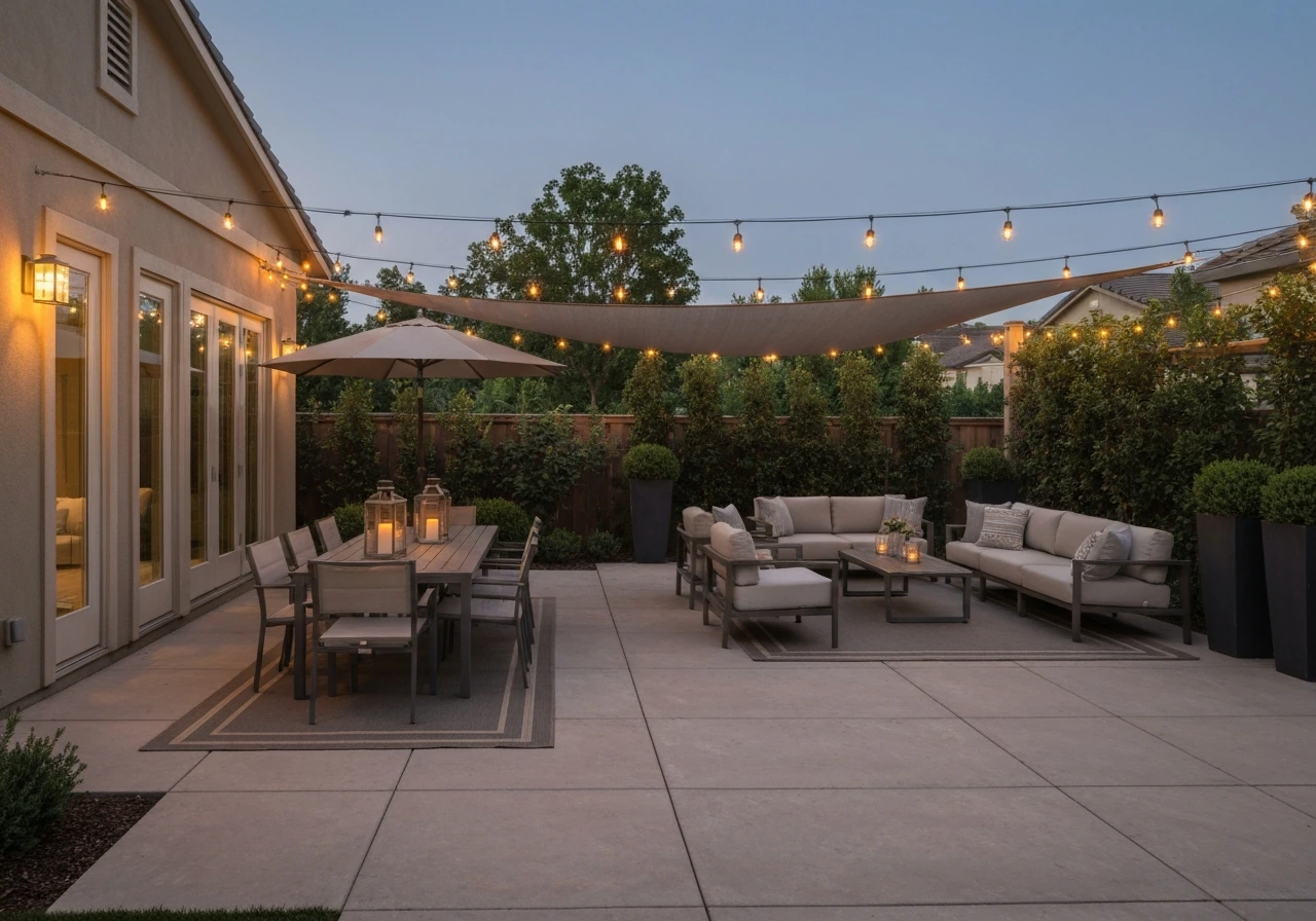 how to decorate large patio