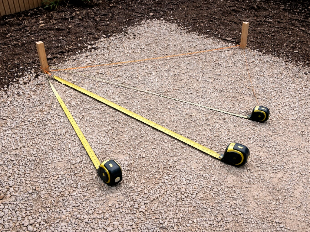 how to square off a patio