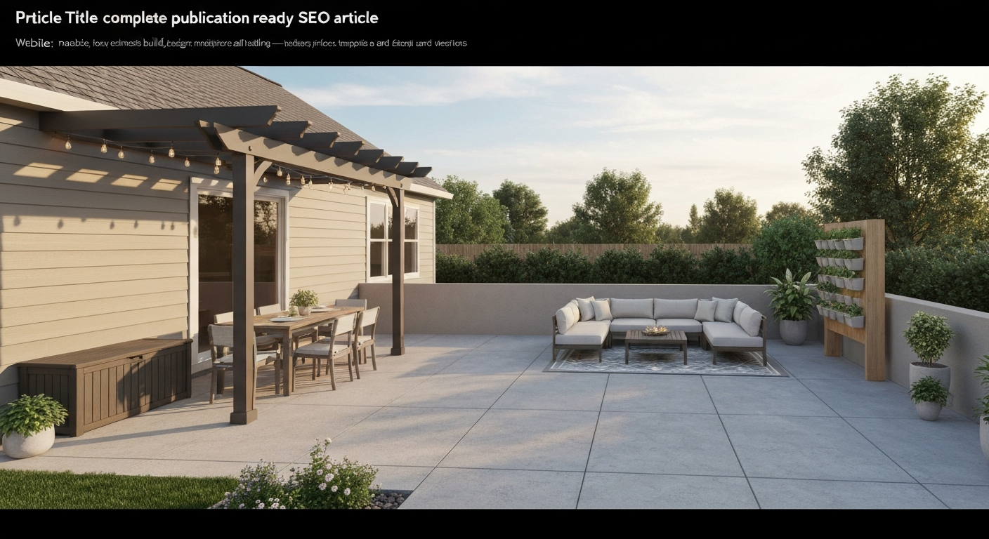 how to organize patio
