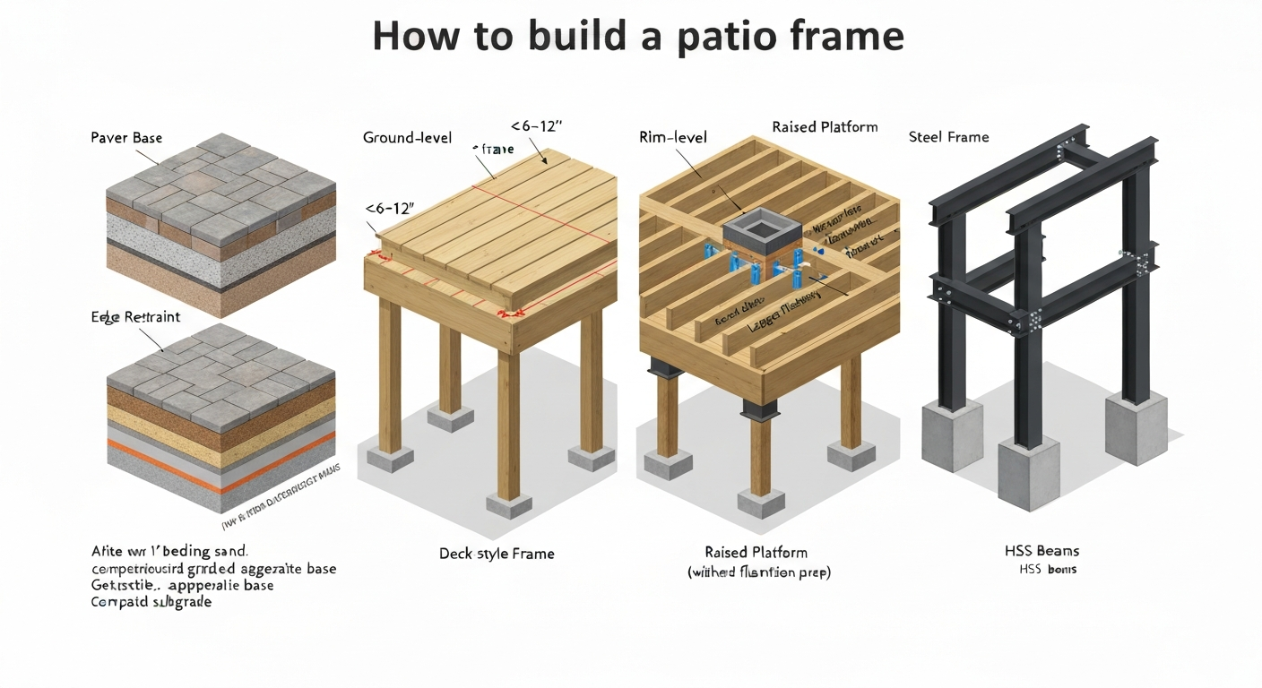 how to build a frame for a patio