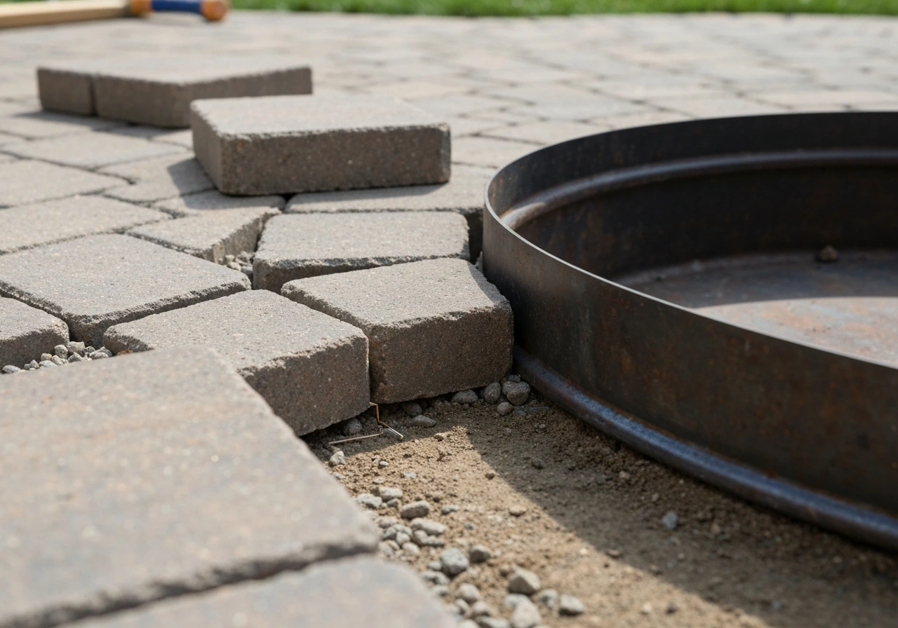 how to build a fire pit on a patio